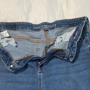 American Eagle Blue Stretch Mom Jeans